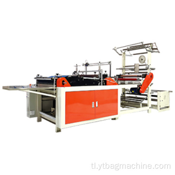 Heat sealing at cold cutting bag making machine